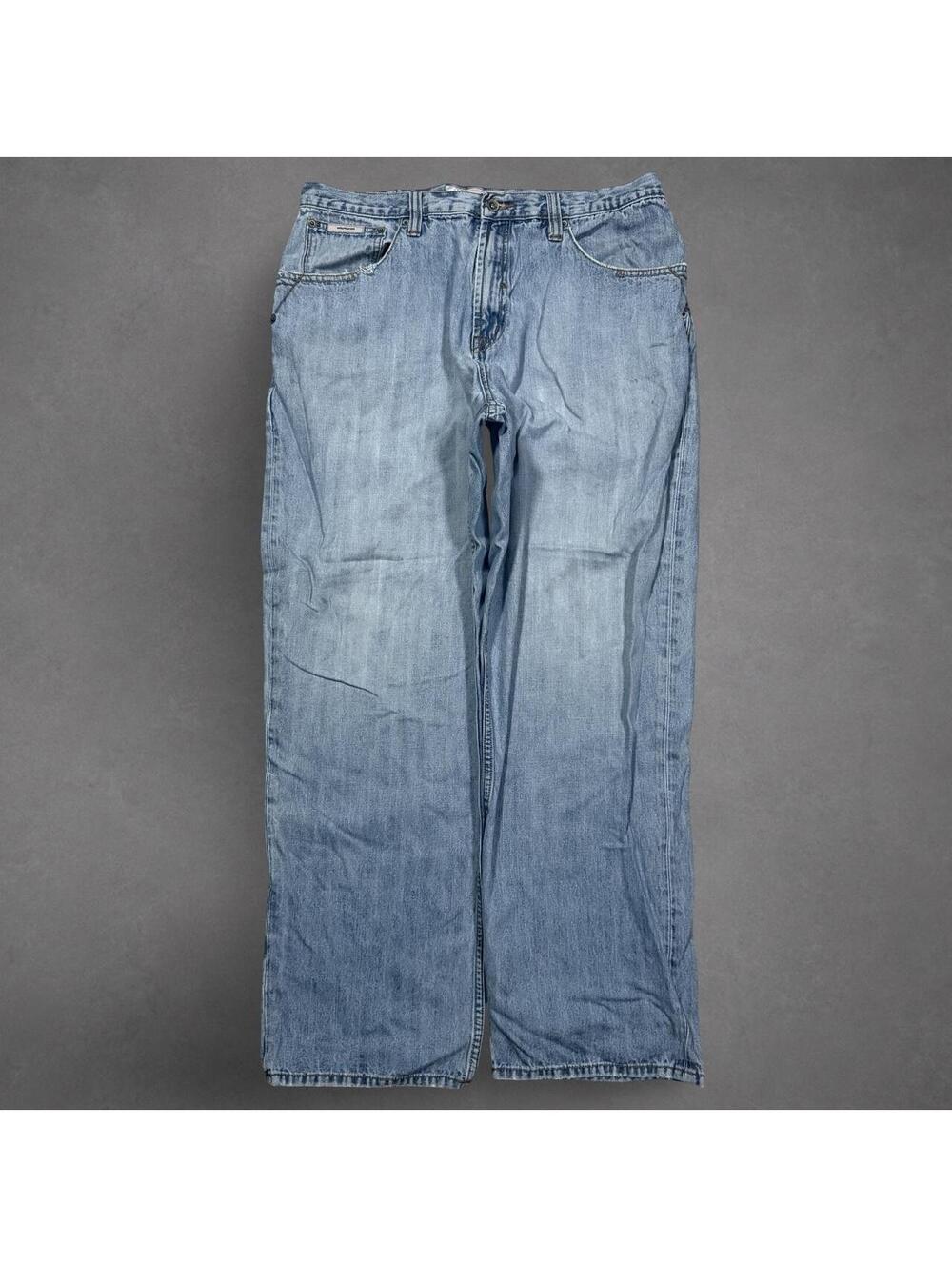 Rocawear Light Wash Baggy Wide Leg Jeans 38x34 Y2K Hip Hop